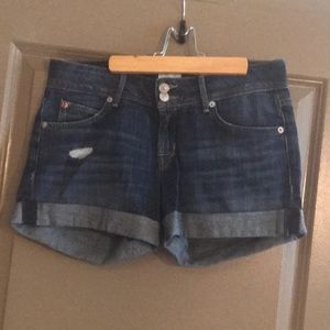 Hudson Cuffed Denim Shorts with Flap Pockets Sz 26